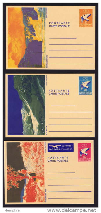 1984  Cartes Postales Colombe 50, 70 Et 100 Rp. Michel P 82-4 Neuves - Interi Postali