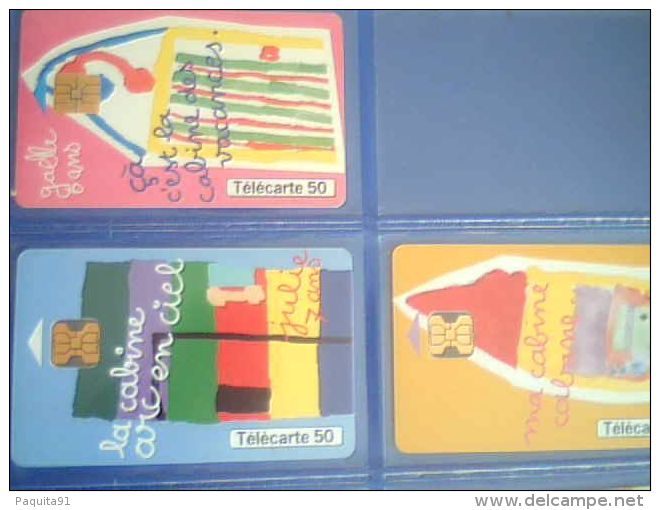 3  Télécartes "dessins D'enfants",50 U  ,N° 1,3 Et 4 ,1999 - Estaciones