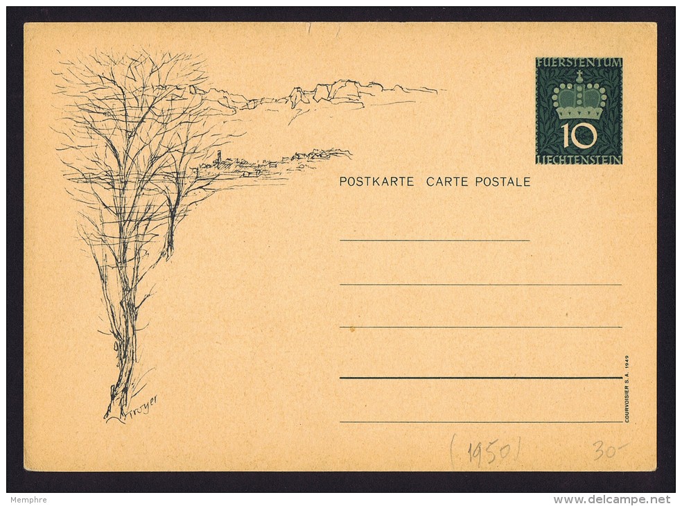 1950  Carte Postale  Couronne  Michel P 36  Neuve - Entiers Postaux