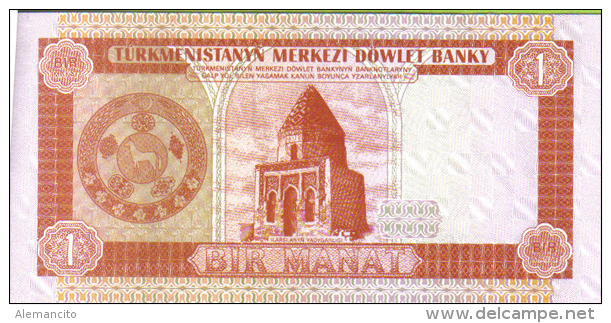 Turkmenistan, Billete De 1 Manat, De 1993, S/C - Turkmenistan