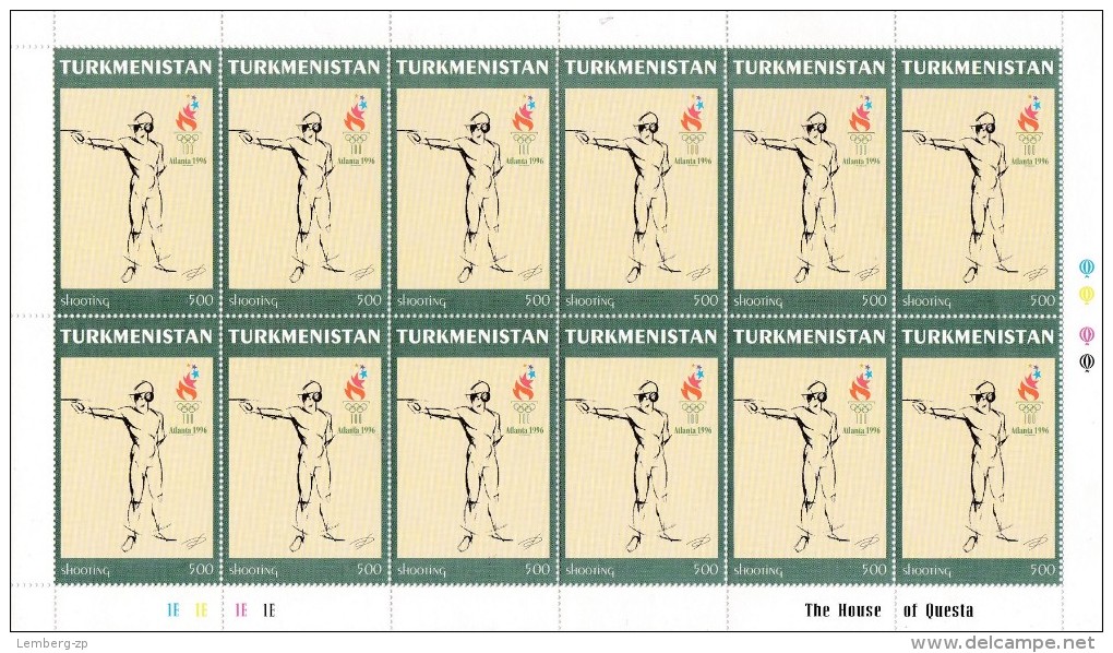 Turkmenistan - 1996 - Olympic Atlanta - MNH - Lemberg-Zp - Turkménistan