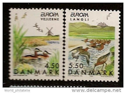 Danemark Danmark 1999 N° 1215 / 6 ** Europa, Parc Naturel, Réserve, Marécage, Ile De Langli, Canard, Moulin, Bécassine - Unused Stamps