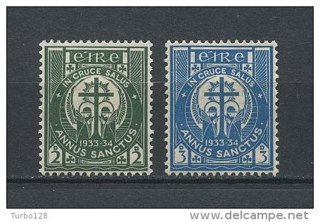 IRLANDE 1933 N° 62/63 * = MH Légère Trace TTB Cote 6,50 &euro; Année Sainte Symboles - Nuovi