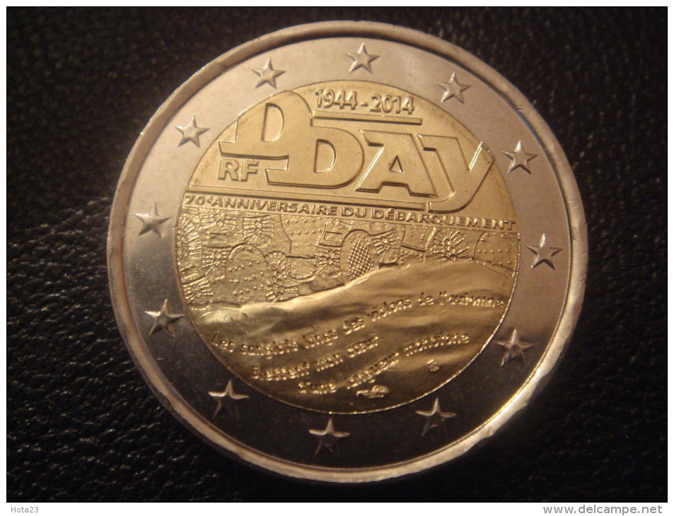 FRANCE 2 EURO COMMEMORATIVE  1944-2014 D DAY NEUVE UNC - Frankrijk