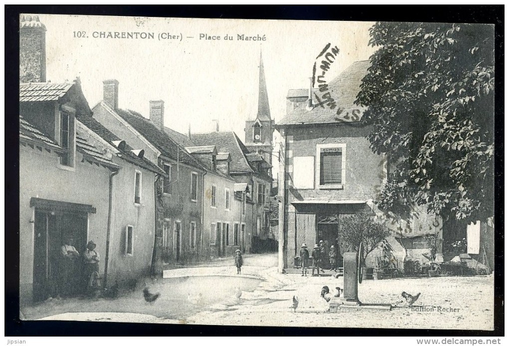Cpa Du 18 Charenton  Place Du Marché    ...  Saint Amand Montrond     JUI11 - Saint-Amand-Montrond