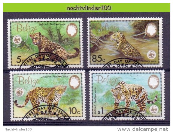 Mkt007sg WWF FAUNA ZOOGDIEREN WILDE KAT CAT JAGUAR MAMMALS BELIZE 1983 Gebr/used - Used Stamps