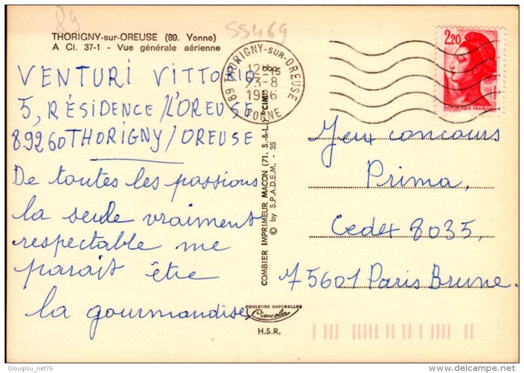 89-THORIGNY SUR OREUSE....VUE GENERALE  AERIENNE...... CPM - Otros & Sin Clasificación