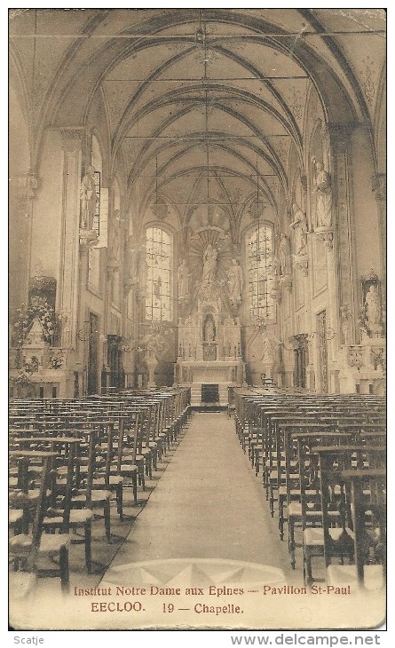 Eecloo.  -  Institut Notre Dame Aux Epines;  Chapelle -  Enghien  -  Michiels - Dendermonde - Eeklo