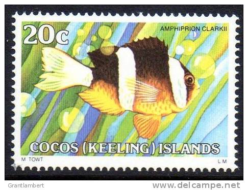 Cocos Islands 1979 Fishes 20c Clark's Anemonefish MNH  SG 39 - Cocos (Keeling) Islands
