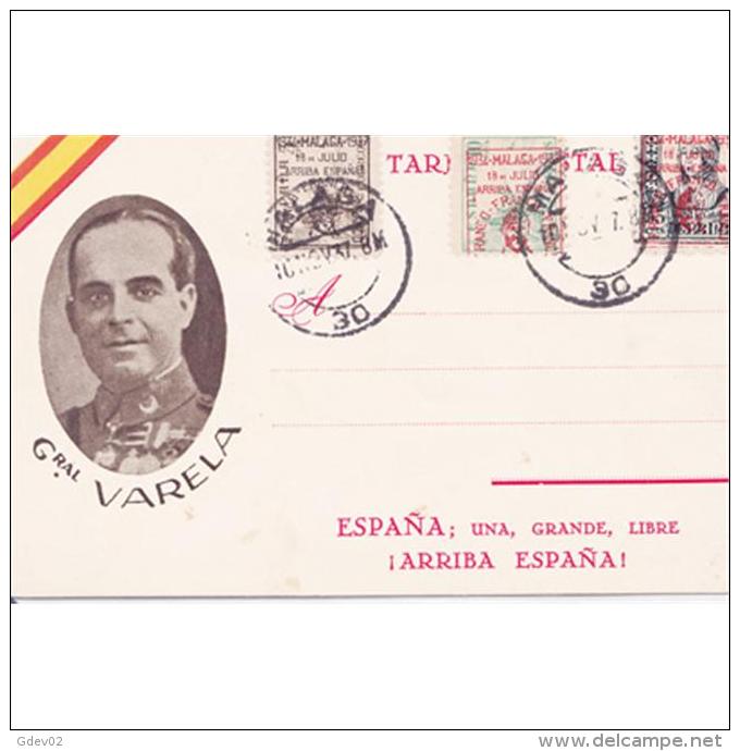 MLTTP0555-LFTD8928.Tarjeta Postal De España.General VARELA,Guerra Civil Española. - Patrióticos