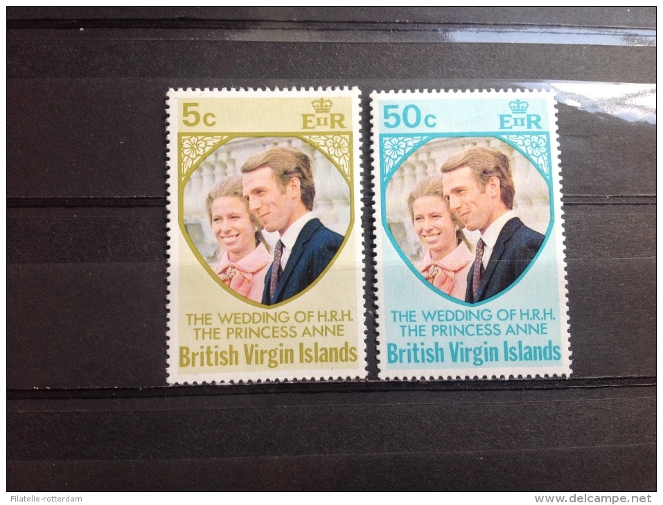 Britse Maagdeneilanden / British Virgin Islands - Postfris / MNH - Complete Serie Huwelijk Prinses Anne 1973 - Britse Maagdeneilanden