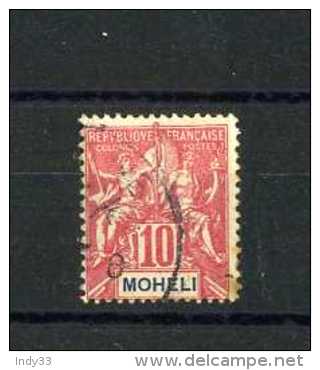 - FRANCE COLONIES . MOHELI 1906/12 . TIMBRE DE 1906/07 . OBLITERE . - Usados