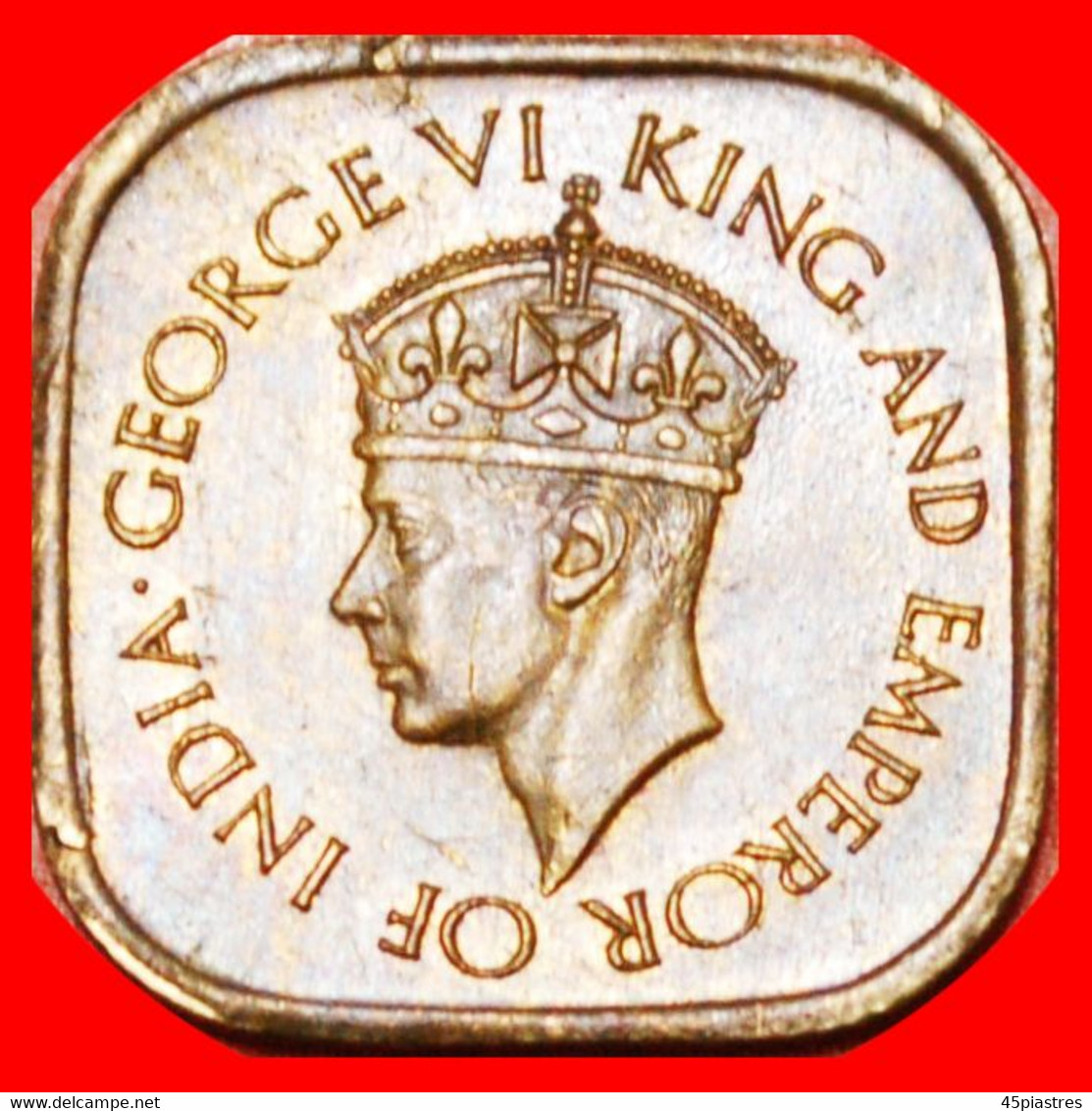 • WARTIME (1939-1945) * CEYLON ★ 5 CENTS 1944! GEORGE VI (1937-1952) LOW START! ★ NO RESERVE! - Sri Lanka