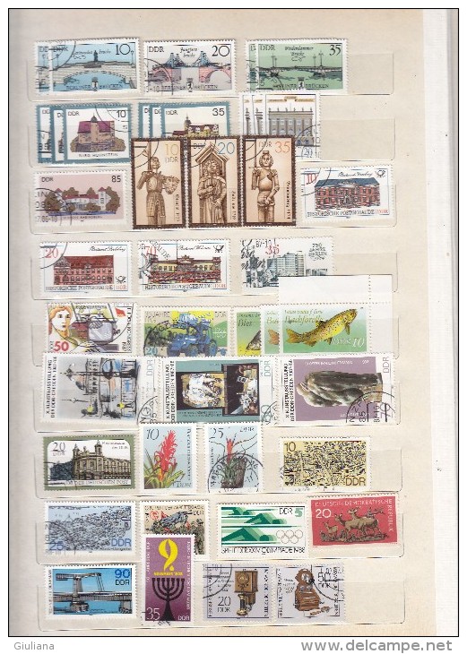 Rep. Democratica DDR - Accumulazione di oltre 1600 francobolli usati in un grosso album dall´inizio al 1990