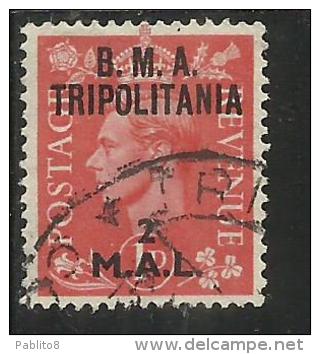 TRIPOLITANIA BMA 1948 B.M.A.2 M SU 1 P TIMBRATO USED OBLITERE´ - Tripolitaine