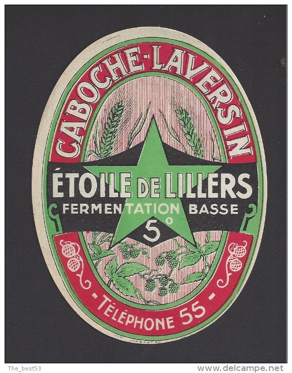 Etiquette De Bière   -  Etoile De Lillers  -  Caboche Laversin  à  Lillers  (62) - Bière
