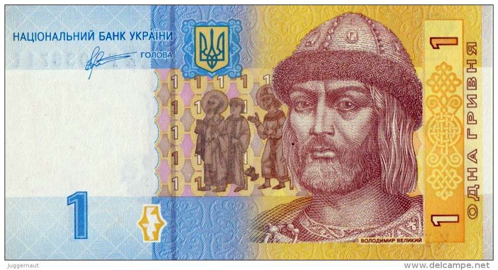 UKRAINE 1 HRYVNIA BANKNOTE 2011 PICK NO.116A UNCIRCULATED UNC - Oekraïne