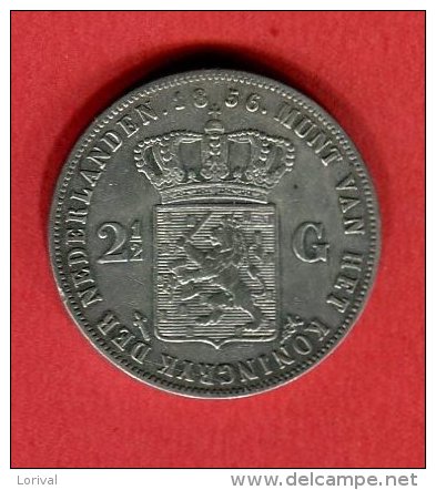2 1/2 GULDEN (KM 82)  TB+ 50 - 1849-1890 : Willem III