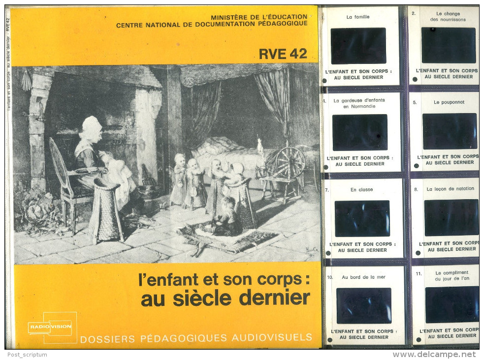 Autres Collections 12 Diapositives + Disque Souple + Doc - L'enfant Et Son Corps : Au Siècle Dernier (XIXè) - Otros