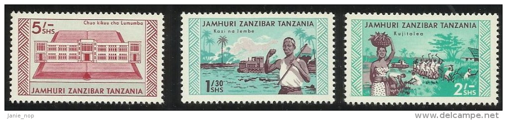 Zanzibar 1966 Definitives 3 Val - Zanzibar (1963-1968)