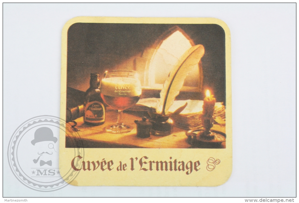 Vintage Advertising Beer Coaster Cuvee De L´Ermitage - Beer Mats - Sous-bocks