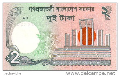 BANGLADESH   2 Taka  Emission De 2011        ***** BILLET  NEUF ***** - Bangladesch