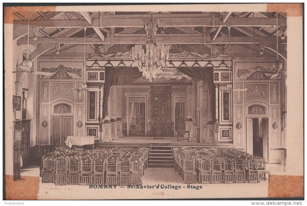 S0021-15 Postal - BOMBAY - St. Xavier's College  STAGE - India