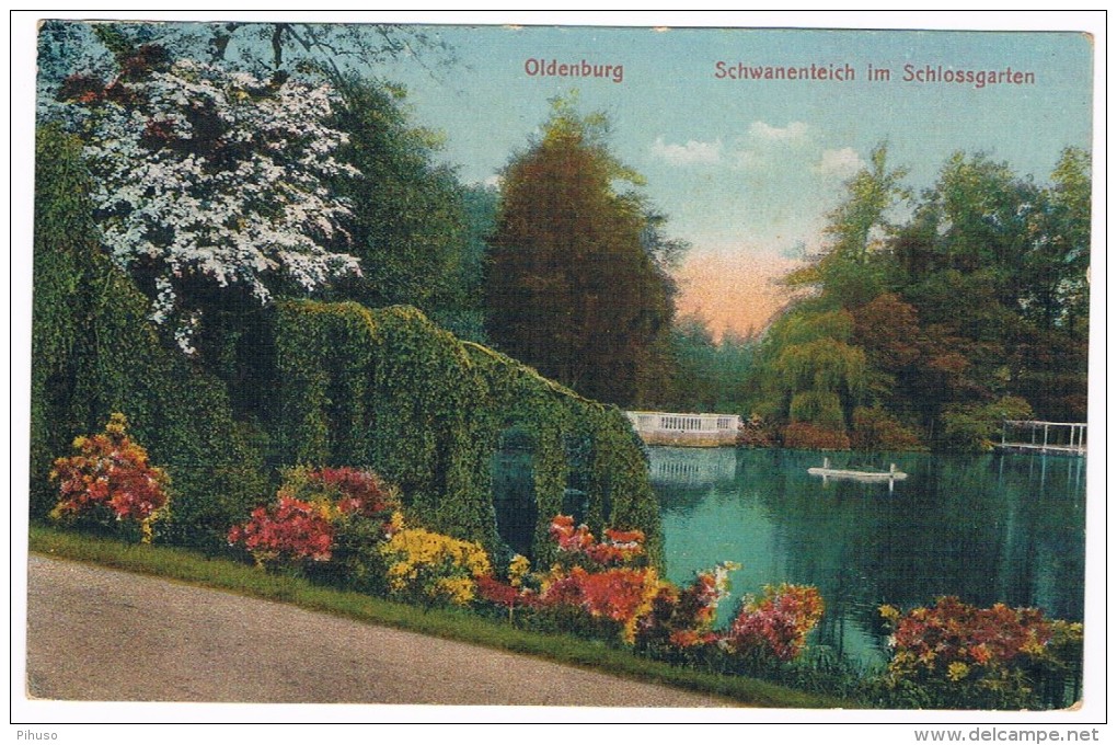 D4786     OLDENBURG : Schwanenteich Mit Schlossgarten - Oldenburg