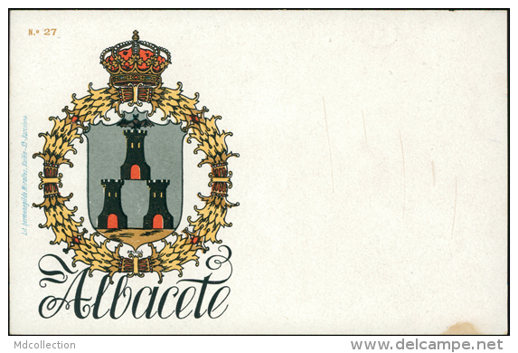 ESPAGNE ALBACETE / L'Ecusson D'Albacete / CARTE COULEUR - Albacete