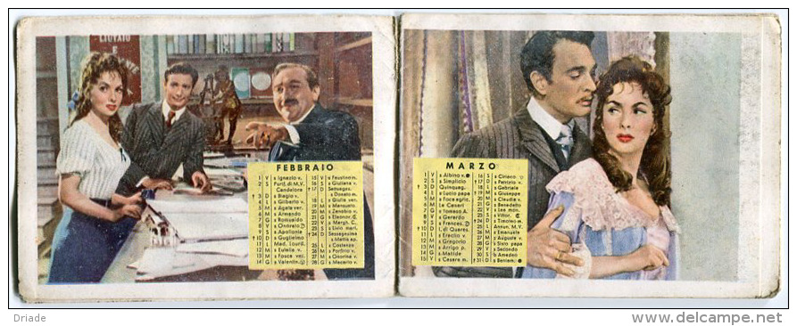 CALENDARIETTO LE DONNE PIù BELLE DEL MONDO CINEMA ANNO 1957 - Formato Piccolo : 1941-60