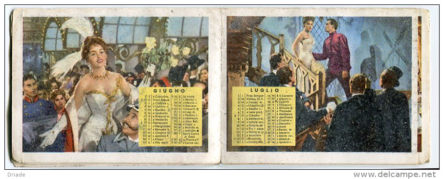 CALENDARIETTO LE DONNE PIù BELLE DEL MONDO CINEMA ANNO 1957 - Petit Format : 1941-60