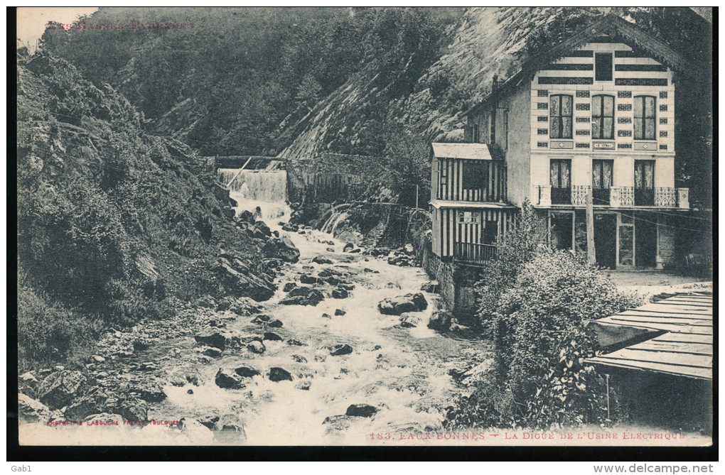 64 -- Eaux - Bonnes --   La Digue De L'Usine Electrique - Eaux Bonnes