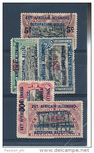 RUANDA URUNDI GEA 1922 ISSUE COB 45/49 USED - Oblitérés