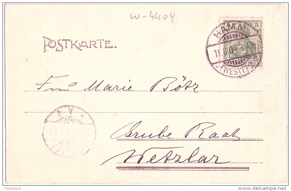 TELGTE Markt Jubeljahr 1904 Krönung Des Gnadenbildes Durch Kardinal Fischer Kreis Münster 11.6.1904 Ortsstempel HAMM - Telgte