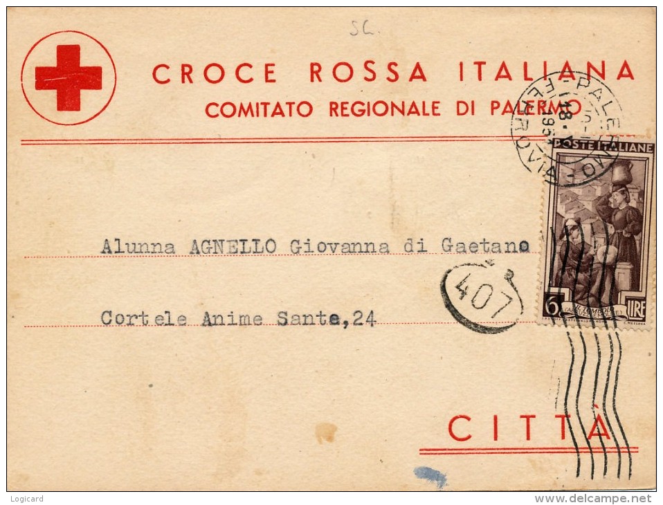 PALERMO CROCE ROSSA ITALIANA COMITATO REGIONALE 1951 - Palermo