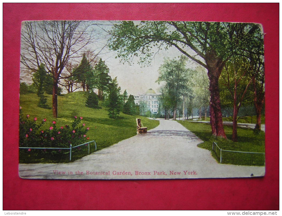 CPA  ETATS UNIS  VIEW IN THE BOTANICAL GARDEN  BRONX PARK   NEW YORK    VOYAGEE  1911 TIMBRE OTE - Bronx