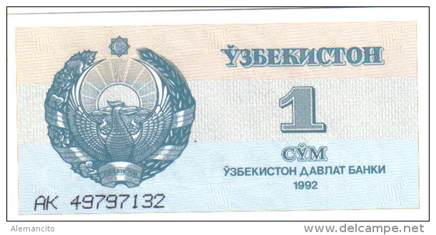 Uzbekistan 1 Cym Año = 1992 - Ouzbékistan