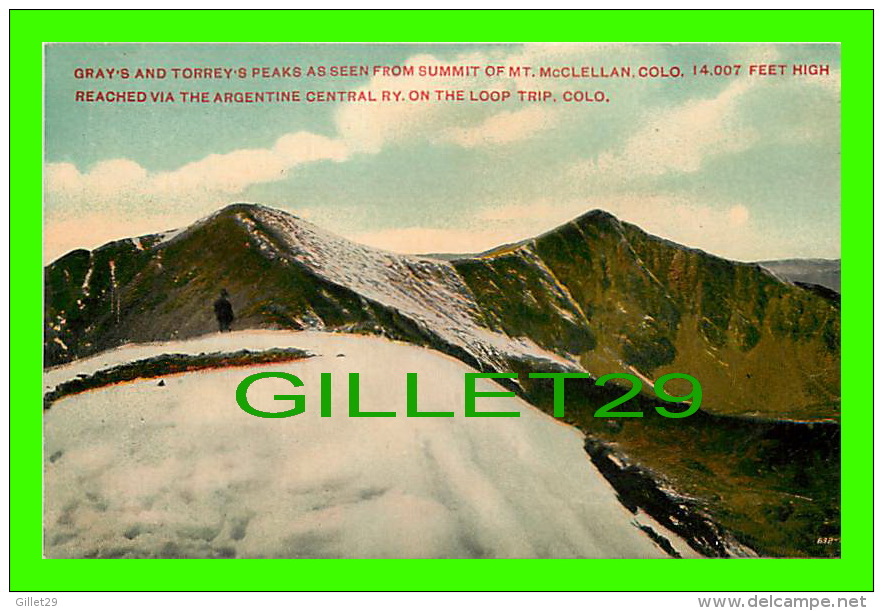 ROCKEY MOUNTAINS, CO - GRAY'S & TORREY'S PEAKS FROM SUMMIT OF MT. McCLELLAN, CO - ANIMATED - WRITTEN - - Rocky Mountains