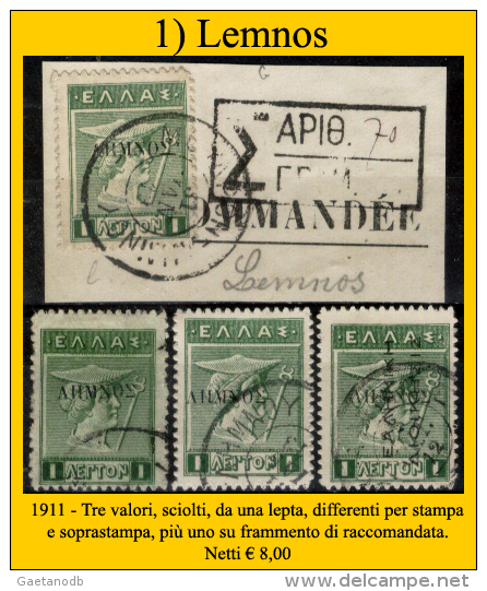 Lemnos-001 - 1911 - Privi Di Difetti Occulti - - Lemnos