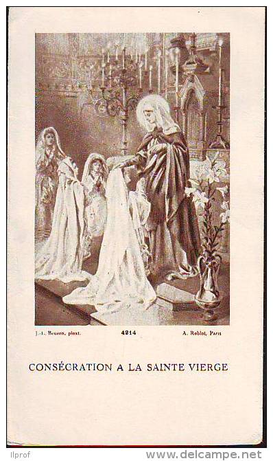 Consecration A La Sainte Vierge, Santino  Francese  Roblot Paris 4214 - Religión & Esoterismo