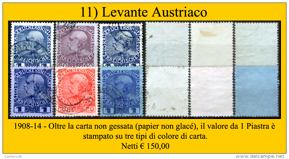 Levante-Austriaco-11 - 1908-14 - Privi Di Difetti Occulti - - Oriente Austriaco