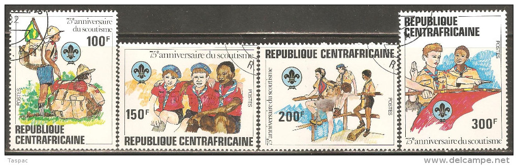 Central African Republic 1982 Mi# 807-810 Used - Scouting Year - Oblitérés