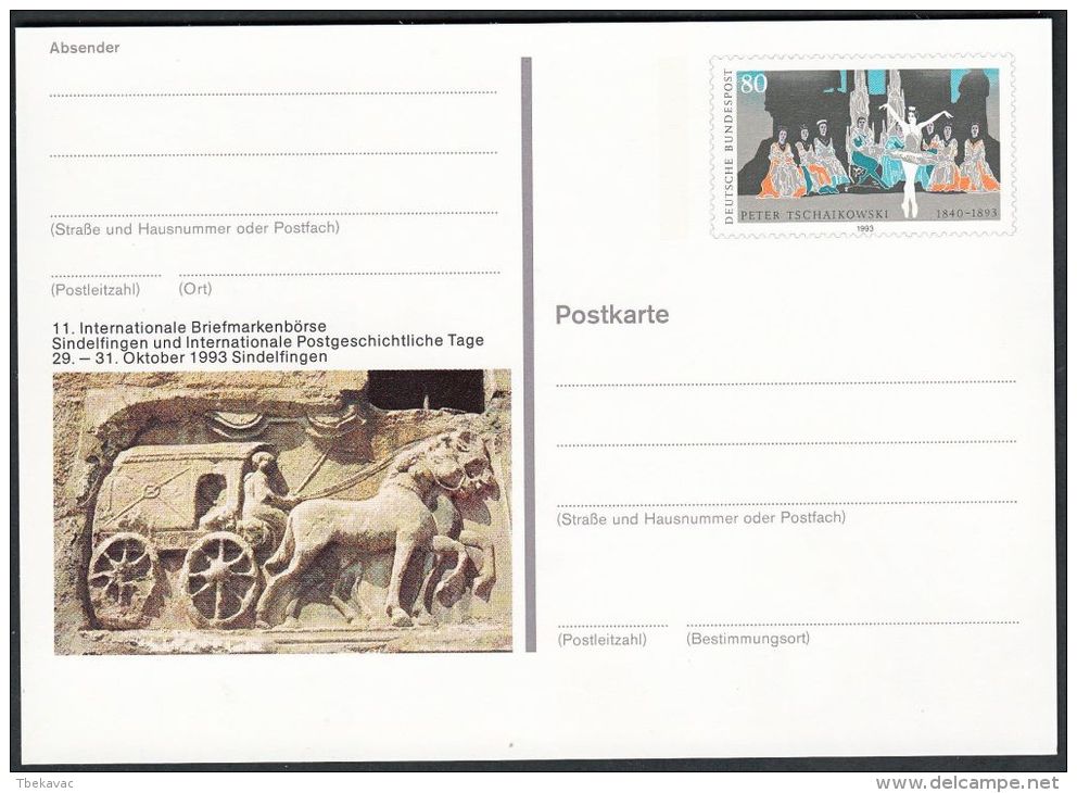 Germany 1993, Illustrated Postal Stationery "Philatelic Exhibition In Sindelfigen", Ref.bbzg - Cartes Postales Illustrées - Neuves