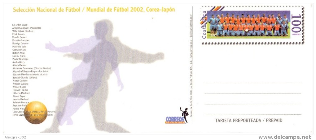 COSTA RICA    2002     FIFA World Cup In KOREA - JAPAN 2002 Postcards - Costa Rica