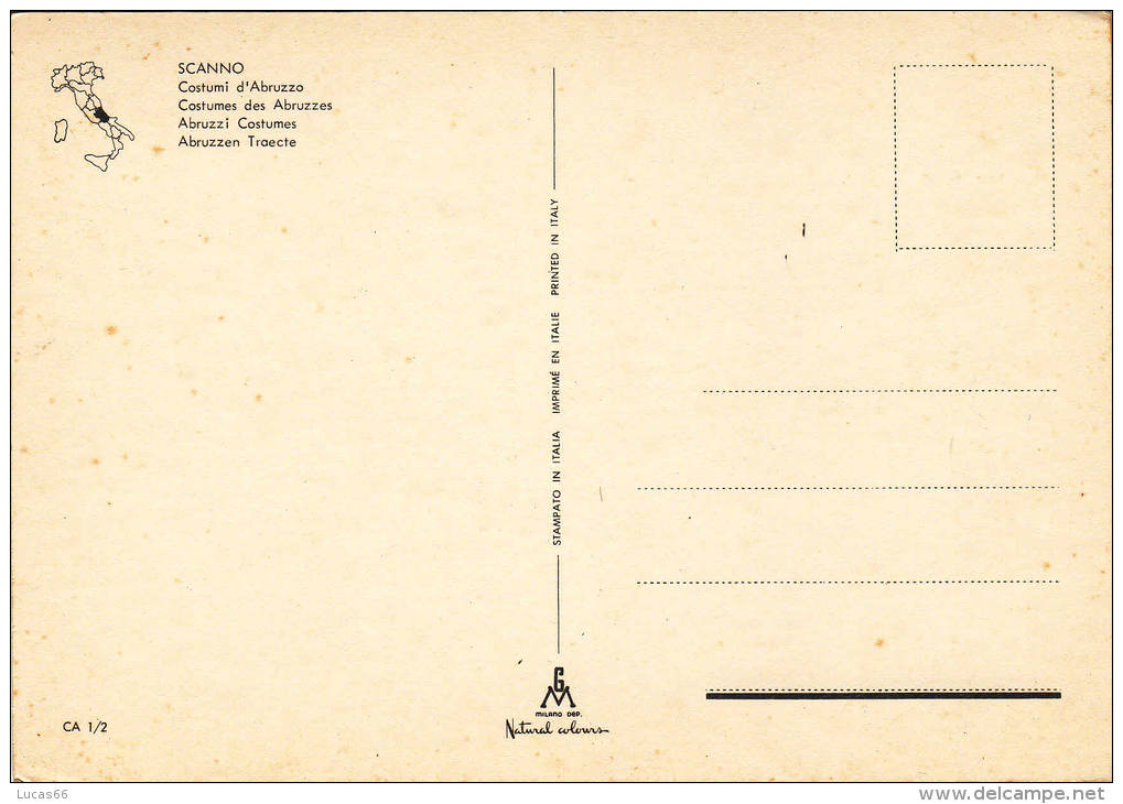 1970 CIRCA COSTUMI DI SCANNO - Autres & Non Classés