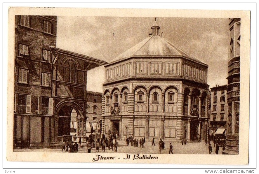 FIRENZE 1943 - IL BATTISTERO - ANNULLO A TARGHETTA LOTTERIA DI MERANO  - FORMATO PICCOLO - C854 - Firenze