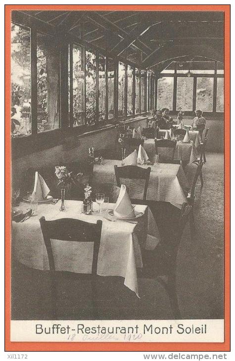 MAC-14 Buffet - Restaurant Du Mont-Soleil Sur St-Imier, Petite Animation. Circulé En 1922 - Saint-Imier 