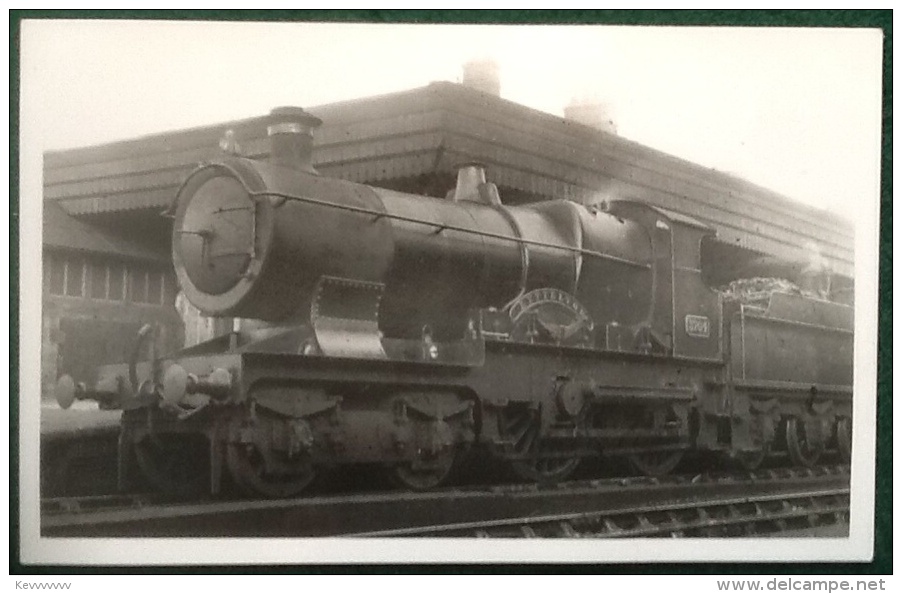 GWR Steam Train 4-4-0, Lyttleton, City Class, No. 3704, Real Photograph Postcard - Trains