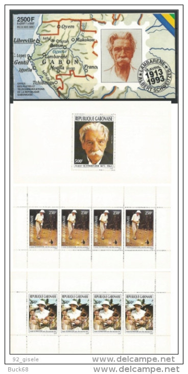 GABON Carnet C749 ** MNH Albert SCHWEITZER NOBEL Paix Gabon Ogooué Orgue Kaysersberg Nobel Paix - Albert Schweitzer