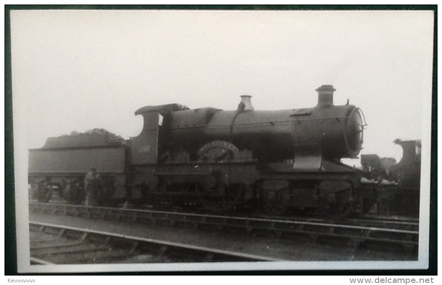 GWR Steam Train 4-4-0, Melborne, City Class, No. 3706, Real Photograph Postcard - Treinen